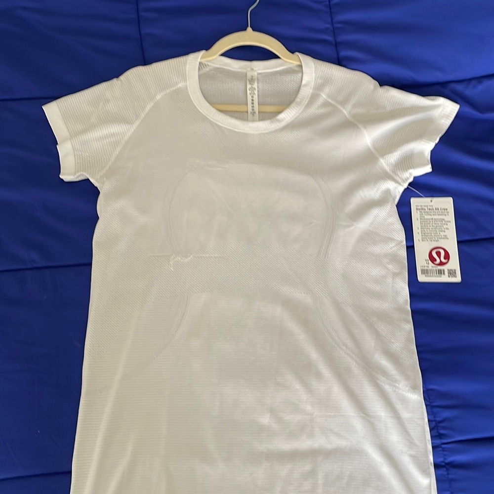 Lululemon Size 12 Swiftly Tech Short Sleeve Crew White / White